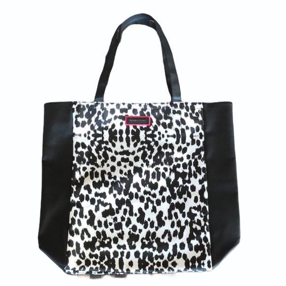Victoria's Secret Handbags - Victoria’s Secret Black/white Leopard Tote